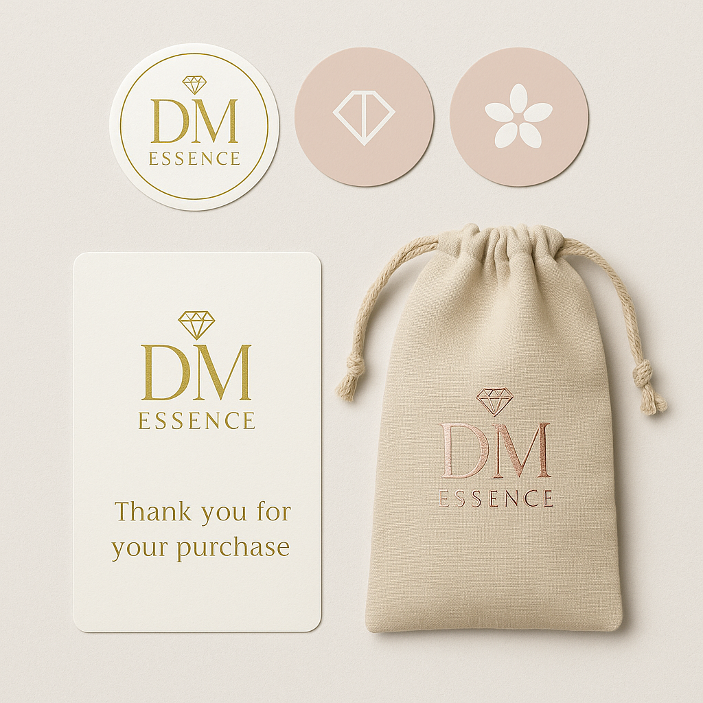 Mockup de marca DM Essence